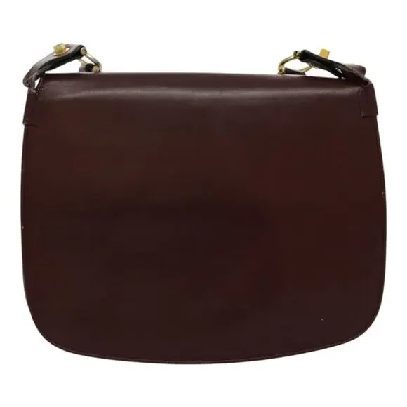 Cartier Must Line Shoulder Bag Leather Bordeaux Gold